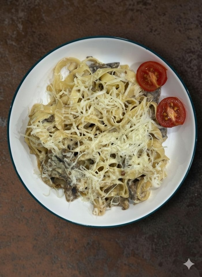 Феттучини с говядиной